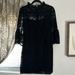Calvin Klein shift dress black velvet
